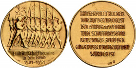 SWITZERLAND. Schweizerische Eidgenossenschaft (Swiss Confederation). 1848-present. Medal (Gold, 30 mm, 17.30 g, 12 h), on the 450th anniversary of the...