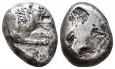 CARIA. Mylasa(?) Stater (Circa 520-490 BC). Obv: Forepart of lion right. Rev: Quadripartite incuse square. 

Condition: Very Fine

Weight: 11 gr
Diame...