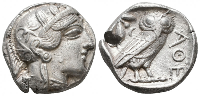 Athens Tetradrachm, head of Athena / owl
Athens , Attica. AR Tetradrachm c. 440-...