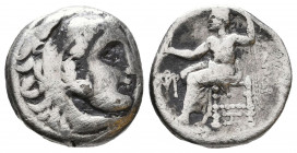 Macedon Kingdom, Alexander III the Great. 336-323 BC. AR Drachm. Posthumous issue in the name of Alexander struck 290-275 BC.

Condition: Very Fine

W...