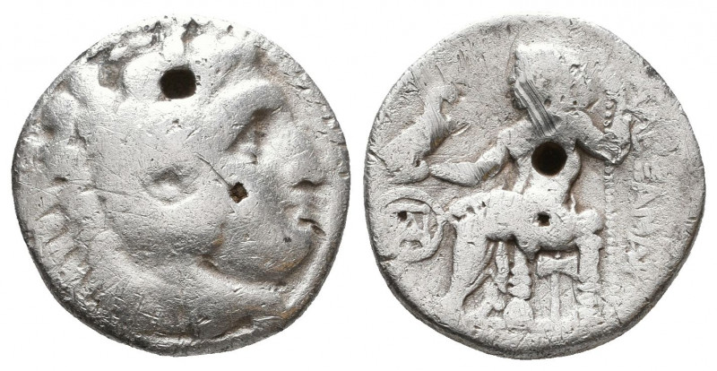 Kings of Macedon. Miletos. Alexander III "the Great" 336-323 BC. Drachm AR . Hea...