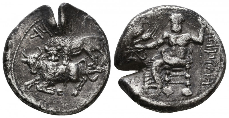 CILICIA. Tarsos.
MAZAIOS, SATRAP OF CILICIA, 361-334 B.C. AR Stater.
Obv: Baal o...