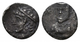 Cilicia Obol. 4th century BC. Satrap head in Kyrbasia right, Female head (maybe Aphrodite) left.

Condition: Very Fine

Weight: 0,5 gr
Diameter: 9,9 m...
