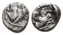 CILICIA. Celenderis (ca 400-350 BC) AR Obol
Obv: Forepart of Pegasos left
Rev: KEΛ - Goat kneeling left, head reverted.

Condition: Very Fine

Weight:...