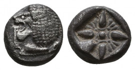 IONIA, Miletos. ca. 480-450 BC. AR Obol (1.16 gm). Forepart of lion / Incuse punch with stellate pattern.

Condition: Very Fine

Weight: 11,4 gr
Diame...