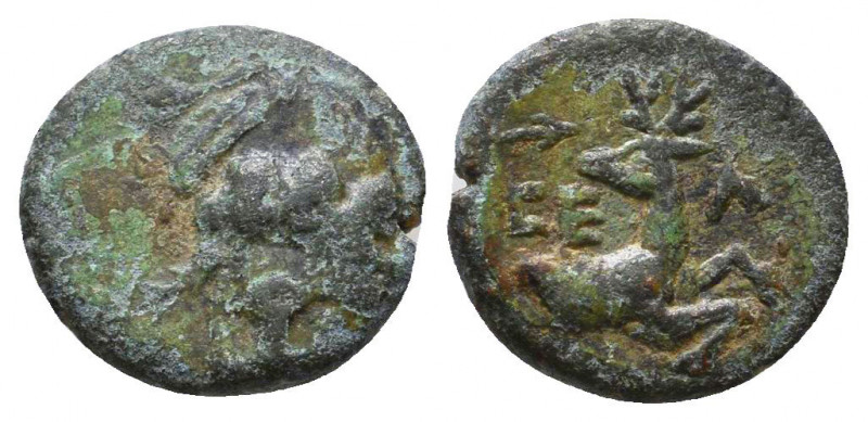 PISIDIA, Selge. 2nd-1st century BC. Æ . Laureate and bearded head of Herakles fa...