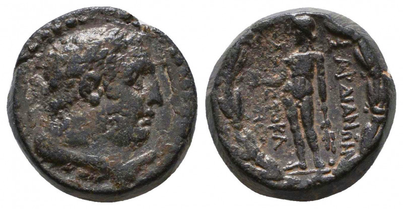 Lydia, Sardeis 2/1 century BC. AE. Herakles head right, Zeus stands left.

Condi...