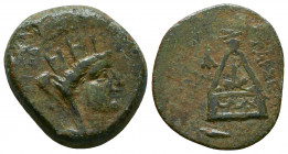 CILICIA. Tarsos. 164-27 BC. AE . Turreted, veiled and draped bust of the city-goddess to right. Rev. TΑΡΣΕΩΝ Sandan, holding hammer and flower, standi...