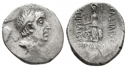 Ariobarzanes I AR Drachm
Kings of Cappadocia. Ariobarzanes I Philoromaios (96-63 BC). AR Drachm, y. 31 = 65/4 BC.
Obv. Diademed head right.
Rev. BAΣIΛ...