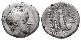 CAPPADOCIAN KINGDOM. Ariarathes X (42–36 BC). AR drachm . Diademed head of Ariarathes X right / ΒΑΣΙΛΕΩΣ ΑΡΙΑΡΑΘΟΥ ΕΥΣΕΒΟΥΣ ΚΑΙ ΦΙΛΑΔΕΛΦΟΥ, Athena Nic...