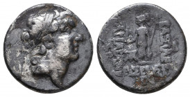 Cappadocian Kingdom. Ariarathes V Eusebes Philopator. Ca. 163-130 B.C. AR. Mint A (Eusebeia-Mazaca), RY 33 (131/30 B.C.) Diademed head of Ariarathes V...