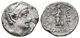 Kings of Cappadocia, Ariobarzanes II. AR Drachm 63-52 BC.

Condition: Very Fine

Weight: 3,5 gr
Diameter: 15 mm