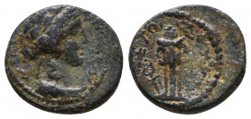 Pseudo-autonomous (3rd century). AE

Condition: Very Fine

Weight: 2,3 gr
Diameter: 13 mm