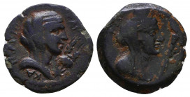 Cilicia, Anazarbus. Pseudo-autonomous issue, Time of Trajan. Æ. Dated CY 134 (114/5). Veiled and draped bust of Demeter r.; grain ear and poppy before...