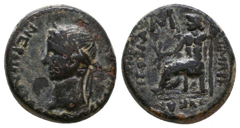 Phrygia. Akmoneia. Nero AD 54-68. Struck under the archon Lucius Servenius Capit...