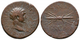CILICIA, Diocaesarea. Trajan. AD 98-117. Æ (27mm, 13.25 g, 3h). Laureate head right / Thunderbolt.

Condition: Very Fine

Weight: 9,8 gr
Diameter: 24 ...