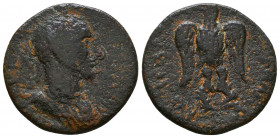 Cilicia, Antiochia ad Cragum, Caracalla or Elagabalus. Obv: laureate, draped and cuirassed bust of Caracalla or Elagabalus(?), r. Rev:eagle facing on ...
