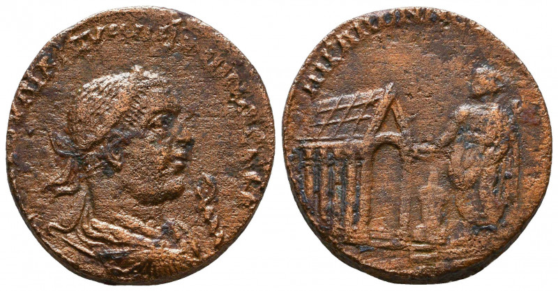 Cilicia. Aigeai. Valerian I AD 253-260. Dated CY 300=AD 253/4
Bronze Æ
[ΑΥ ΚΑI...