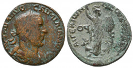 Cilicia, Aegeae, Aemilian AE. 253 AD. Obv:ΑΥΤ ΑΙΜΙΛΙΟϹ ΑΙΜΙΛΙΑΝΟϹ ϹƐΒ; laureate, draped and cuirassed bust of Aemilian, r. Rev:ΑΙΓƐΑΙⲰΝ ΝƐⲰΚ ΝΑΥΑΡ, ΘϘ...