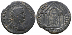 Cilicia, Aigeai, Valerian AE. Circa 253-260 AD.
Valerian Æ28 of Aigeai, Cilicia. AD 253. AV KAI ΠΟV ΛΙΚ OVAΛΕΡΙΑΝΟC CE, Radiate, draped and cuirassed...
