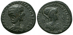 CILICIA, Aegeae. Otacilia Severa, wife of Philip I. Augusta, 244-249 AD. Diademed and draped bust right / Helmeted and cuirassed bust of Athena right....