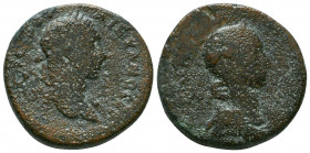 JUDAEA, Sebaste(?). Severus Alexander, with Julia Mamaea. AD 222-235. Æ. IMP CE SEV ALEXAND SIC, laureate bust of Severus Alexander right, with slight...