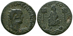 CILICIA, Mallos, pseudo-autonomous issue under Hostilian, (c.250 A.D.), AE, obv. radiate, draped, cuirassed bust of Hostilian right, around S VALEN OS...