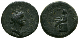 Pseudo-autonomous (3rd century). AE
Reference:
Condition: Very Fine

Weight: 6 gr
Diameter: 20 mm
