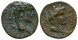 CILICIA. Anazarbus? Claudius (41-54). Ae Hemiassarion. Dated RY 3 (43/4). Obv: KΛAYΔIOC KAICAP.Laureate head of Claudius right. Rev: ЄTOYC KAICAPЄΩΝ Γ...
