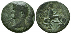 CILICIA. Mallus. Gaius (Caligula) (?), 37-41. Diassarion. Laureate head of Caligula to left. Rev. MAΛ/ΛΩ/TΩN The city-goddess seated right on rock, ho...