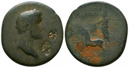 CILICIA, Diocaesarea. Antoninus Pius. AD 98-117. Æ . Laureate head right / Helios, holding whip, driving galloping quadriga right.
Reference:
Conditio...