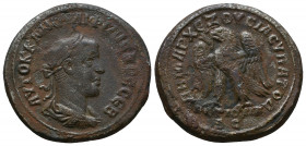 Philip I AR Tetradrachm of Antioch, Syria. AD 244-249. Laureate, draped and cuirassed bust r. / Eagle standing r. holding wreath in beak.
Reference:
C...