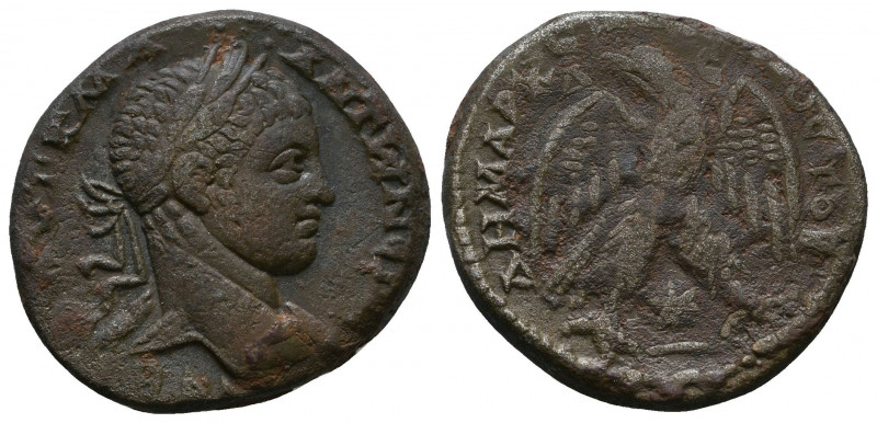 Caracalla AR Tetradrachm of Antioch, Syria. 215-217. Laureate head r. / Eagle st...