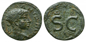 Syria, Seleucis and Pieria. Antiochia ad Orontem. Elagabalus. A.D. 218-222. Æ . Struck A.D. 248. AVT KAI MA ANTWNEINOC, radiate head right / SC within...