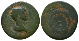 Trajan (98-117), Quadrans, Rome for Antioch, c. AD 98-117; AE ; Laureate and draped bust r., Rv. laurel wreath.
Reference:
Condition: Very Fine

Weigh...