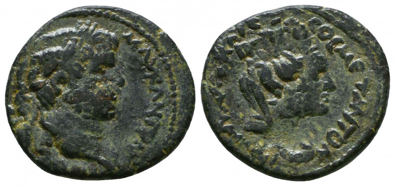 MESOPOTAMIA, Carrhae. Caracalla(?). AD 198-217. Æ . Laureate head of Caracalla r...