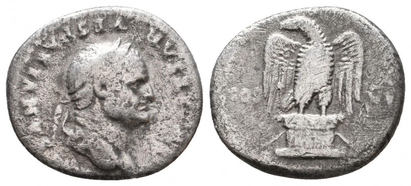 Vespasianus (AD 69-79). AR Denarius . Rome, AD 76.
Obv. IMP CAESAR VESPASIANVS A...