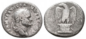 Vespasianus (AD 69-79). AR Denarius . Rome, AD 76.
Obv. IMP CAESAR VESPASIANVS AVG, Laureate head right.
Rev. COS VII, Eagle standing facing, head lef...