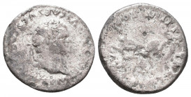 Divus Vespasianus AD 79. Died AD 79. Struck under Titus, AD 80/1. Rome Denarius AR. DIVVS AVGVSTVS VESPASIANVS, laureate head of Vespasian right / For...