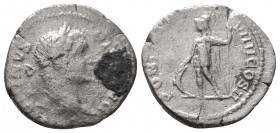 Caracalla, as Augustus (AD 198-217). AR denarius. Choice VF. Rome, AD 205-206. ANTONINVS PIVS AVG, laureate head of Caracalla right / PONTIF TR P-IIII...