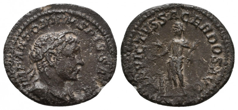 Elagabalus. A.D. 218-222. AR denarius . Rome mint, Struck A.D. 219. IMP ANTONINV...