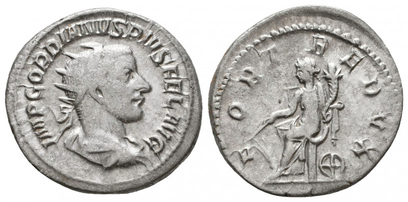 Gordian III AR Antoninianus. Rome, AD 241-243. IMP GORDIANVS PIVS FEL AVG, radia...