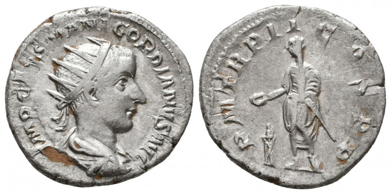 Gordian III. A.D. 238-244. AR antoninianus. Rome mint, A.D. 240. IMP CAES M ANT ...
