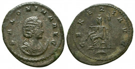 Salonina (Augusta, 254-268). AR Antoninianus.
Reference:
Condition: Very Fine

Weight: 3,4 gr
Diameter: 21 mm