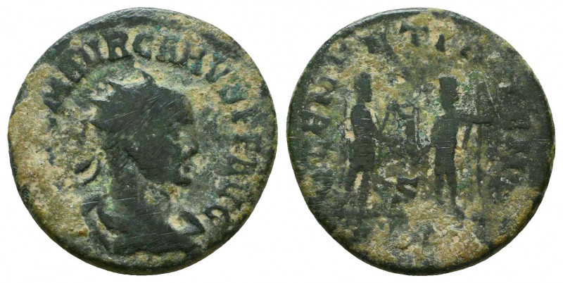 Carus. A.D. 282-283. AE silvered antoninianus, struck A.D. 282. IMP C M AVR CARV...