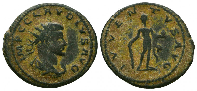 Claudius Gothicus AD 268-270. Antioch Antoninianus Æ silvered . IMP C CLAVDIVS A...