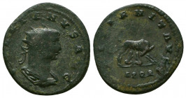 Gallienus. AD 253-268. AR Antoninianus.[GAL]LIENVS AVG, radiate and cuirassed bust right / LEG II ITAL VI P VI F, she-wolf standing left, head right, ...