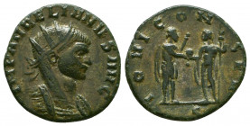 Aurelianus (270-275 AD). AE Antoninianus , Mediolanum (Milano), 271 AD.
Obv. IMP AVRELIANVS AVG, radiate, draped and cuirassed bust right.
Rev. IOVI C...