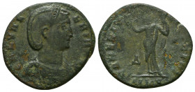 Galeria Valeria (293-311). Æ Follis. Hera. Diademed and draped bust r. R/ Venus standing facing, head l., holding apple in r. hand and raising drapery...