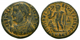Licinius I. AE 3, Reduced Follis; Licinius I; 308-324 AD, Cyzicus, 317-20 AD, Reduced Follis. RIC-9, officina B=2 (c1). Obv: IMP LICI - NIVS AVG Bust ...